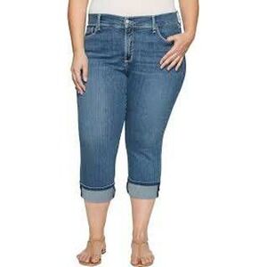 NYDJ Dayla Slim Crop Jeans Medium Wash Stretch‎ Denim Size 12